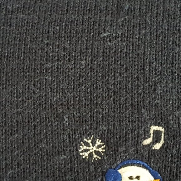 Holiday Sweater Sweater Navy Blue Size 4T 1990's - Picture 9 of 15